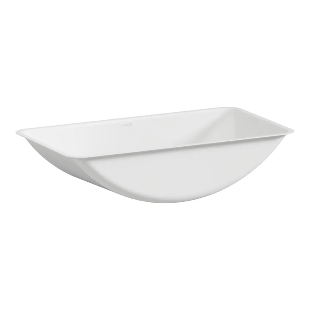 LAUFEN CLASSICS Einbauwaschtisch von unten, aus Vitreon Stahl, ohne Armaturenbank, ohne Hahnloch, ohne Überlauf, inklusive Befestigungsset 526 x 290 x 143 mm #H513CL20001121 - 000 - Weiß