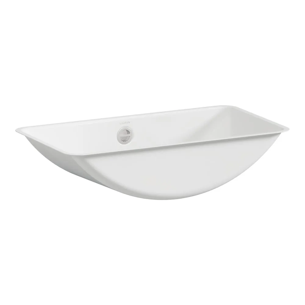 LAUFEN CLASSICS Einbauwaschtisch von unten, aus Vitreon Stahl, ohne Armaturenbank, ohne Hahnloch, mit Überlauf, inklusive Befestigungsset, Überlaufgarnitur 526 x 290 x 143 mm #H513CL20001091 - 000 - Weiß