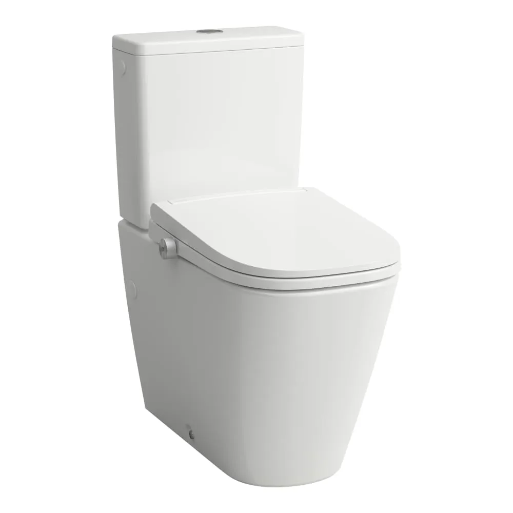 LAUFEN CLEANET MEDA Dusch-WC Bodenstehende Keramik-Kombination, silent flush, ohne Spülrand, inkl. Sitz und Deckel mit Absenkautomatik, Wasch-, Föhnfunktion, beheiztem Sitz, Fernbedienung, W-LAN & APP, UV-Desinfektion und Umgebungslicht 680 x 370 x 515 mm #H606110000S002 - 000 - Weiß