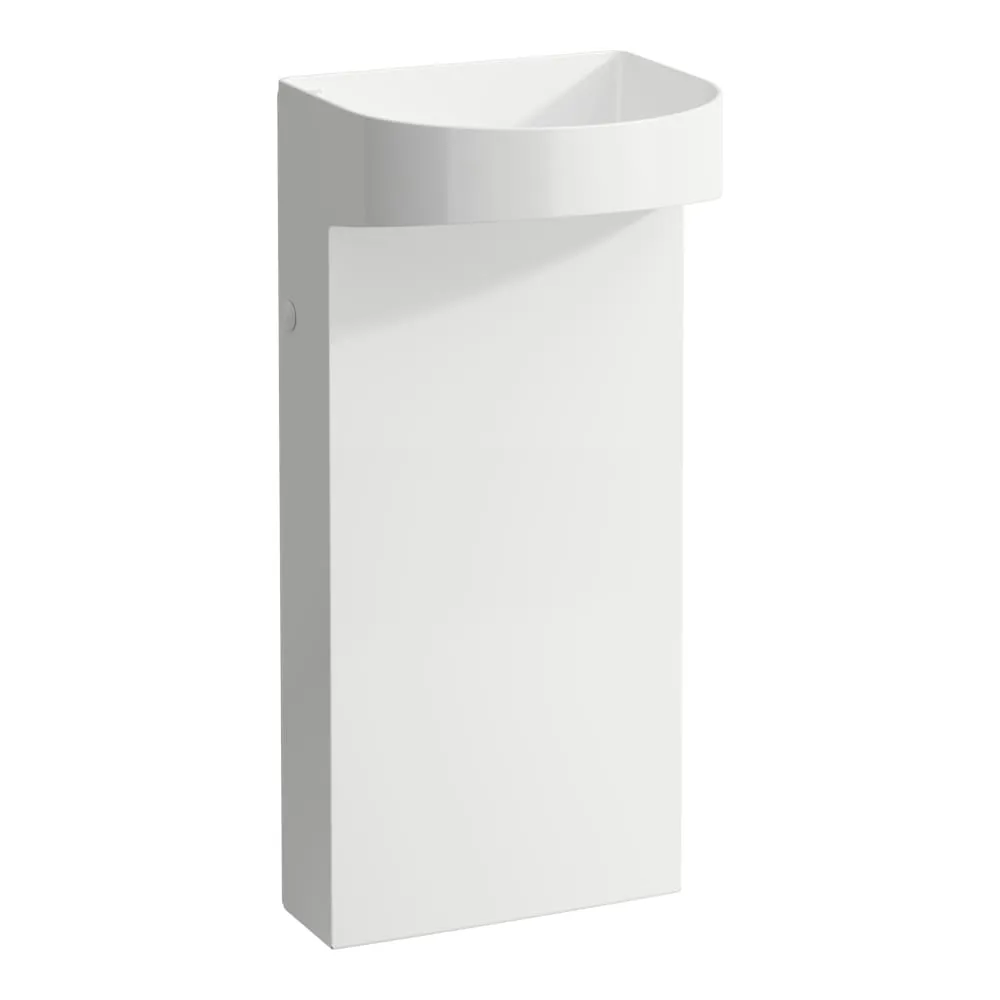 LAUFEN SONAR Waschtisch mit integrierter Säule, ohne Hahnlochbank, mit Wandanbindung, inkl. Keramikabdeckung für Ablaufventil 410 x 380 x 900 mm #H8113417571121 - 000 - Weiß