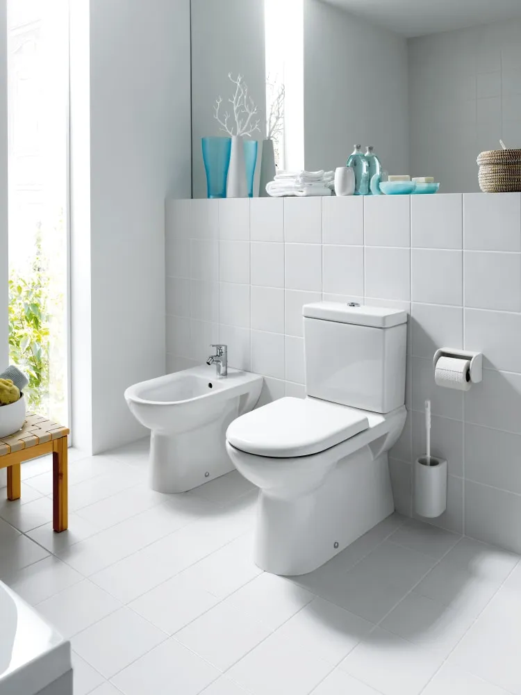 LAUFEN PRO Stand-WC-Kombination 'comfort', Tiefspüler, mit Spülrand, Abgang waagerecht oder senkrecht 700 x 360 x 480 mm #H824955A000001 - 000 - Weiß