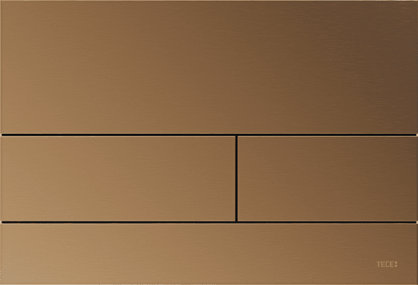 TECE TECEsquare II Metall WC-Betätigungsplatte für Zweimengentechnik, mit farbiger Oberfläche, Bronze gebürstet (mit Anti-Fingerprint) #9240852