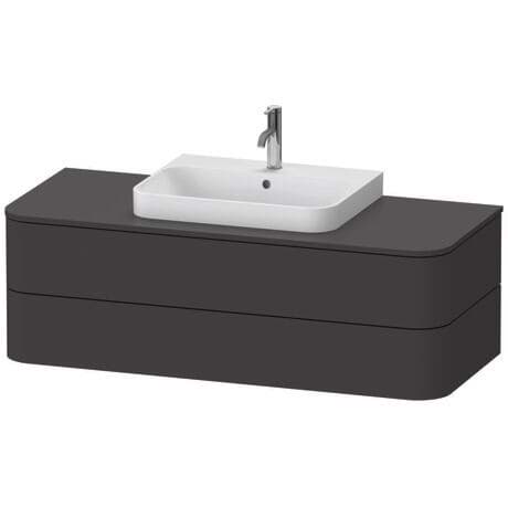 DURAVIT Konsolenwaschtischunterbau wandhängend HP4962 Design by sieger design #HP496208080 - Farbe M22, Weiß Hochglanz Dekor 1300 x 550 mm
