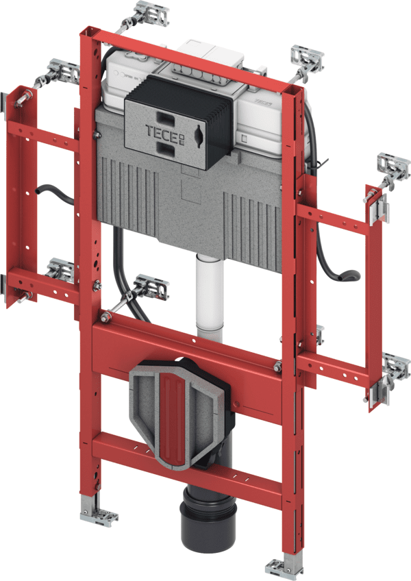TECE TECEprofil WC-Gerontomodul mit Uni-Spülkasten, Keramikbefestigung für 48 cm Sitzhöhe gemäß DIN 18040-1, Bauhöhe 1120 mm #9300309