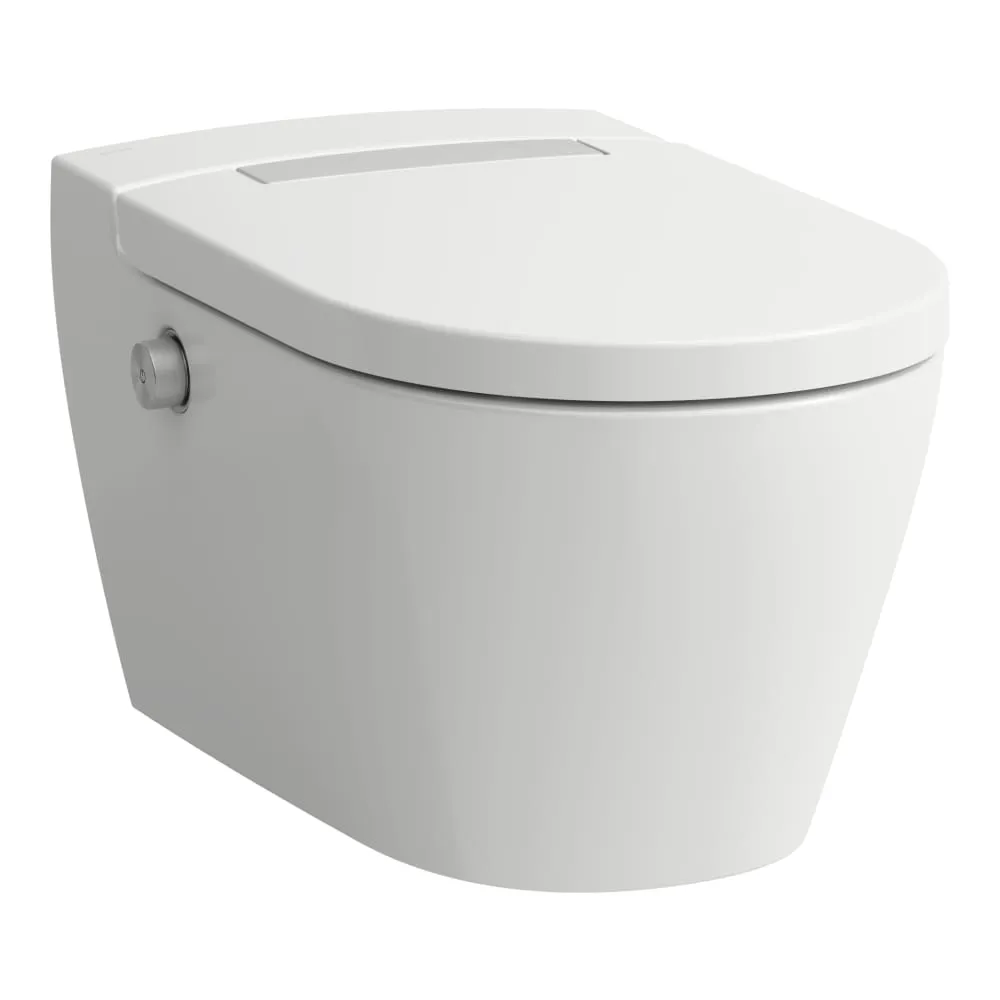 LAUFEN CLEANET AURIA Dusch-WC wandhängend, silent flush, spülrandlos, inkl. Sitz und Deckel mit Absenkautomatik, Fernbedienung,W-LAN & APP, Föhn, UV-Desinfektion und Umgebungslicht 630 x 395 x 395 mm #H8208424000001 - 400 - Weiẞ LCC (LAUFEN Clean Coat)