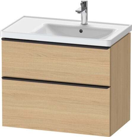 DURAVIT Waschtischunterbau wandhängend DE4358 Design by Bertrand Lejoly #DE43580BD300000 - Farbe M07, Betongrau Matt Dekor, Griff Bronze 784 x 452 mm