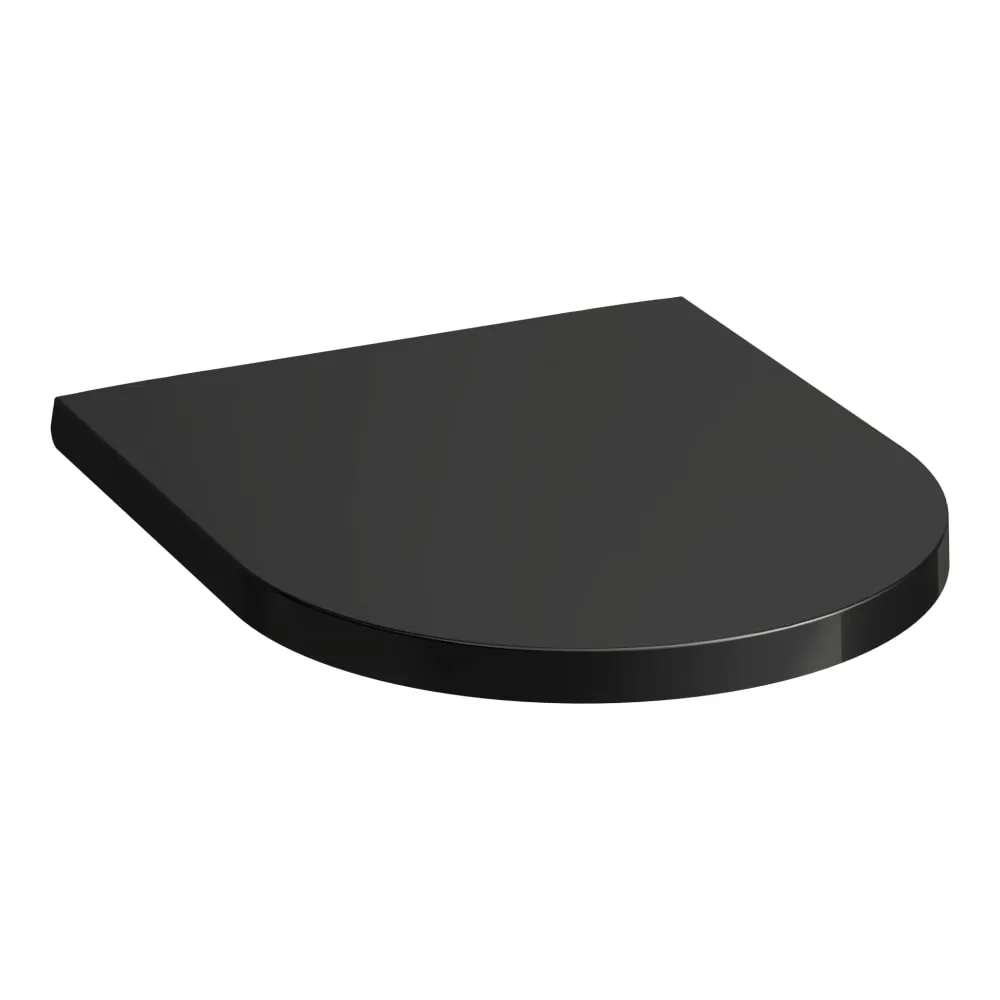 LAUFEN Kartell LAUFEN WC-Sitz mit Deckel, abnehmbar, mit Absenkautomatik 445 x 375 x 35 mm #H8913330200001 - 020 - Schwarz glänzend