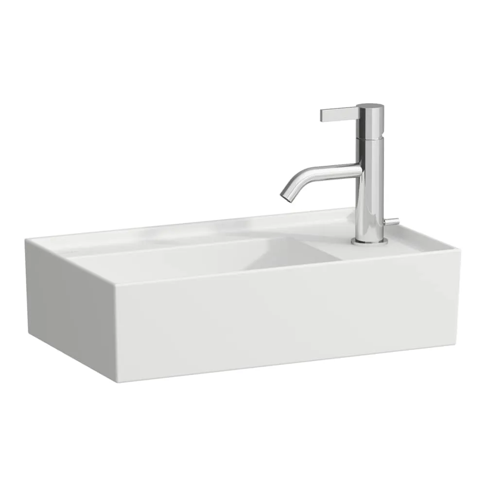 LAUFEN Kartell LAUFEN Handwaschbecken, Armaturenbank rechts, mit verdecktem Ablauf 460 x 280 x 120 mm #H8153347571111 - 757 - Weiß matt