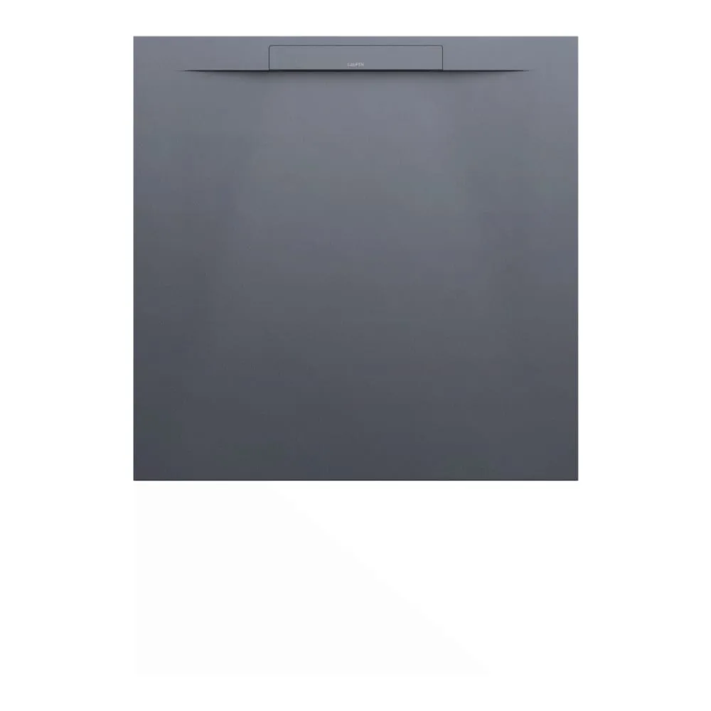 LAUFEN PRO S Duschwanne, aus Verbundwerkstoff Marbond, quadratisch, linearer Ablauf an kurzer Seite 900 x 900 x 28 mm #H2101800780001 - 078 - Anthrazit matt strukturiert