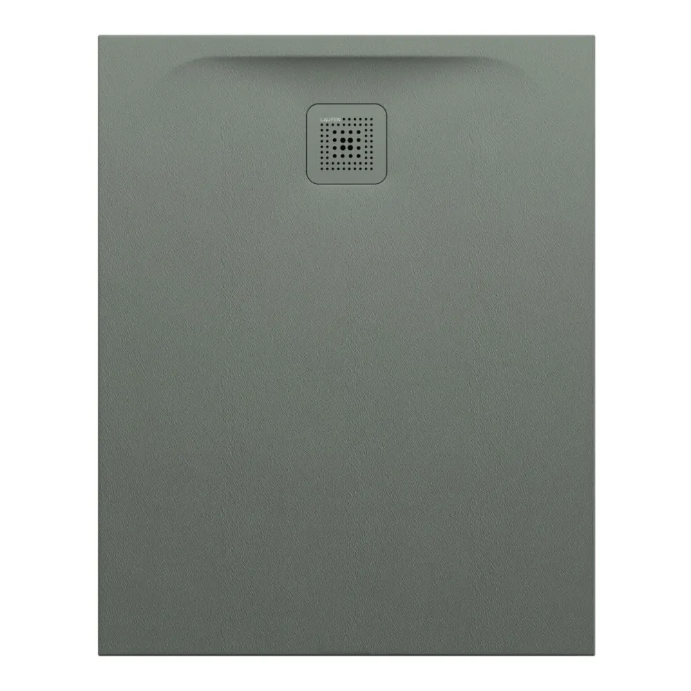 LAUFEN PRO Duschwanne, aus Verbundwerkstoff Marbond, superflach, rechteckig, Ablauf an kurzer Seite 1000 x 800 x 33 mm #H2109510790001 - 079 - Betongrau