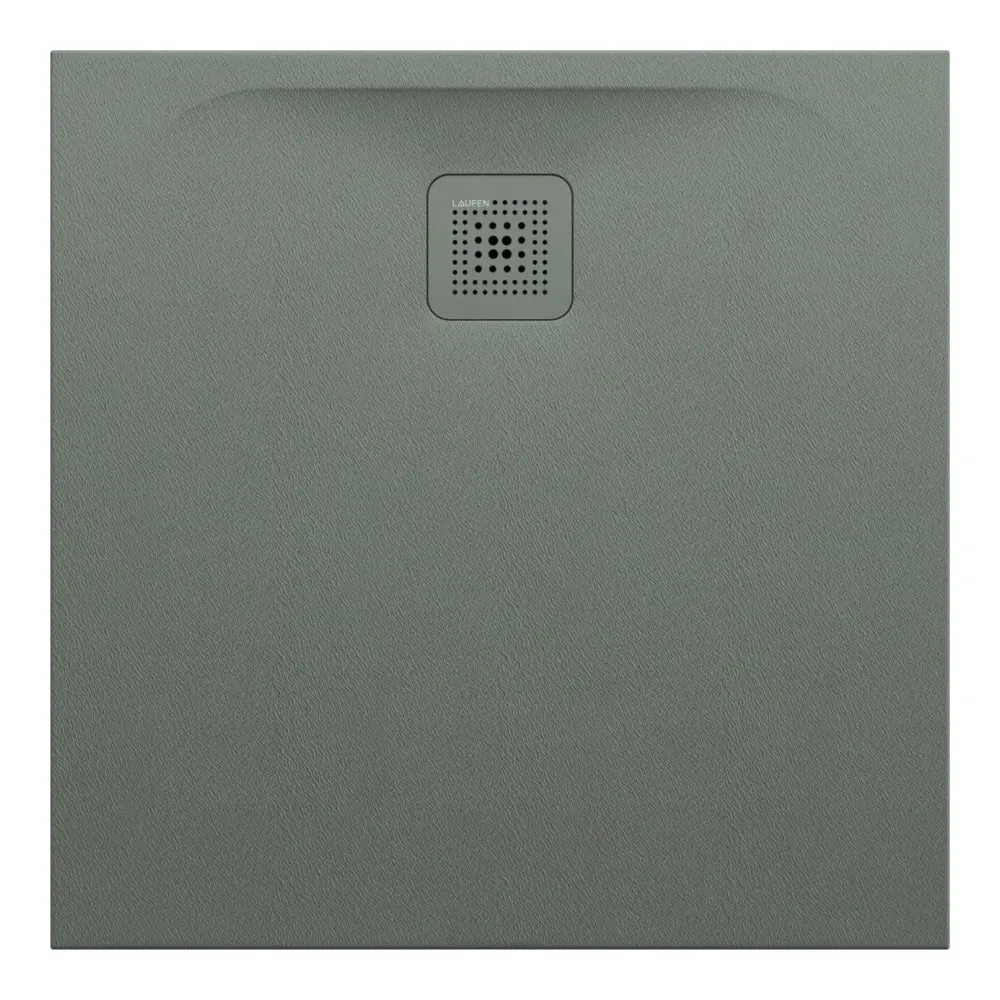 LAUFEN PRO Duschwanne, aus Verbundwerkstoff Marbond, superflach, quadratisch, Ablauf seitlich 800 x 800 x 29 mm #H2109500790001 - 079 - Betongrau
