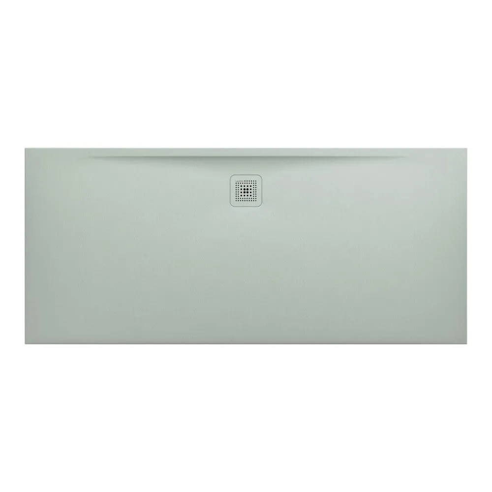 LAUFEN PRO Duschwanne, aus Verbundwerkstoff Marbond, superflach, rechteckig, Ablauf an langer Seite 1800 x 800 x 33 mm #H2109550770001 - 077 - Hellgrau matt strukturiert