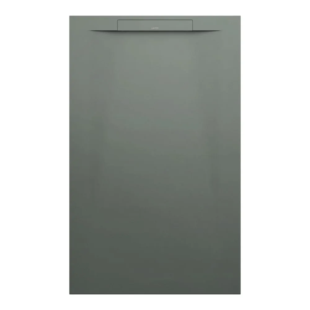 LAUFEN PRO S Duschwanne, aus Verbundwerkstoff Marbond, rechteckig, linearer Ablauf an kurzer Seite 1300 x 800 x 32 mm #H2111820790001 - 079 - Betongrau