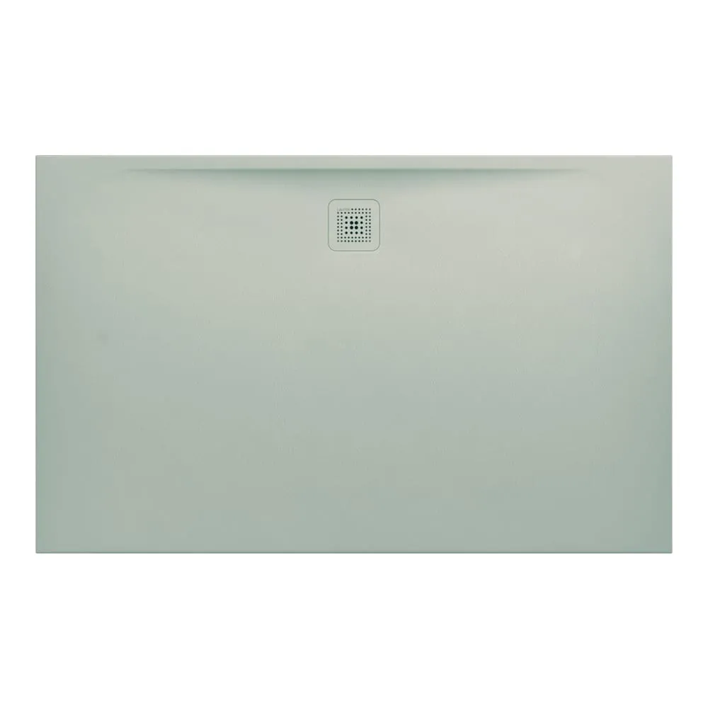 LAUFEN PRO Duschwanne, aus Verbundwerkstoff Marbond, superflach, rechteckig, Ablauf an langer Seite 1600 x 1000 x 33 mm #H2119550770001 - 077 - Hellgrau matt strukturiert