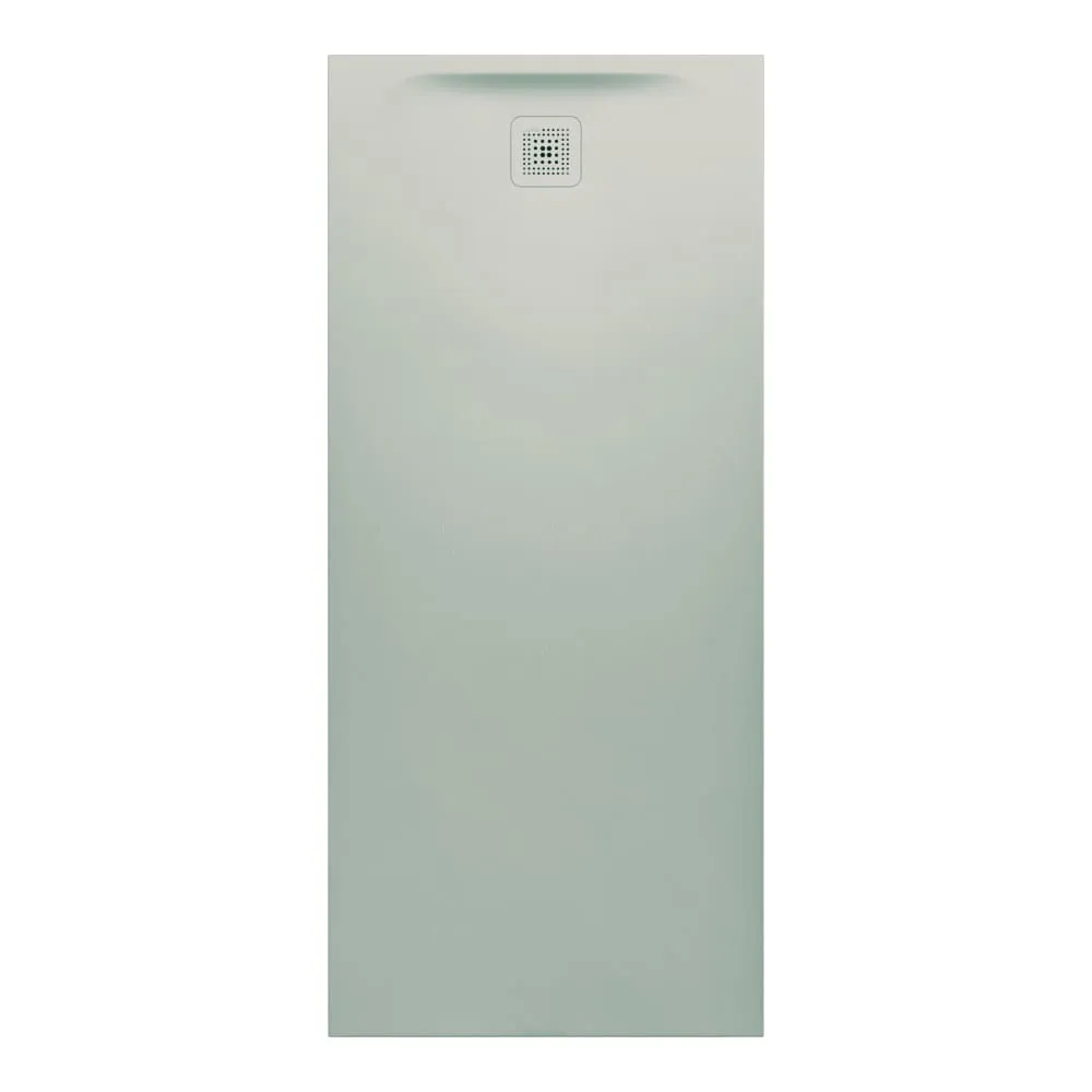 LAUFEN PRO Duschwanne, aus Verbundwerkstoff Marbond, superflach, rechteckig, Ablauf an kurzer Seite 1800 x 800 x 46 mm #H2119590770001 - 077 - Hellgrau matt strukturiert
