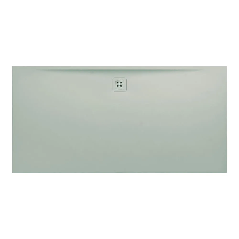 LAUFEN PRO Duschwanne, aus Verbundwerkstoff Marbond, superflach, rechteckig, Ablauf an langer Seite 2000 x 1000 x 36 mm #H2119570770001 - 077 - Hellgrau matt strukturiert