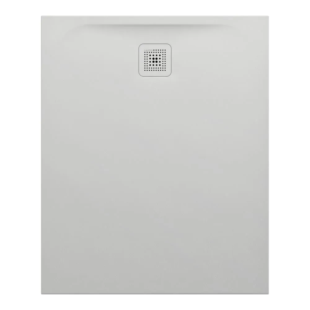 LAUFEN PRO Duschwanne, aus Verbundwerkstoff Marbond, superflach, rechteckig, Ablauf an kurzer Seite 1100 x 900 x 33 mm #H2129550770001 - 077 - Hellgrau matt strukturiert