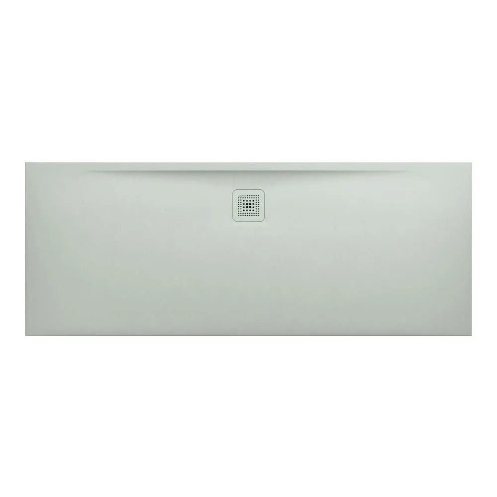 LAUFEN PRO Duschwanne, aus Verbundwerkstoff Marbond, superflach, rechteckig, Ablauf an langer Seite 1800 x 700 x 33 mm #H2149560770001 - 077 - Hellgrau matt strukturiert