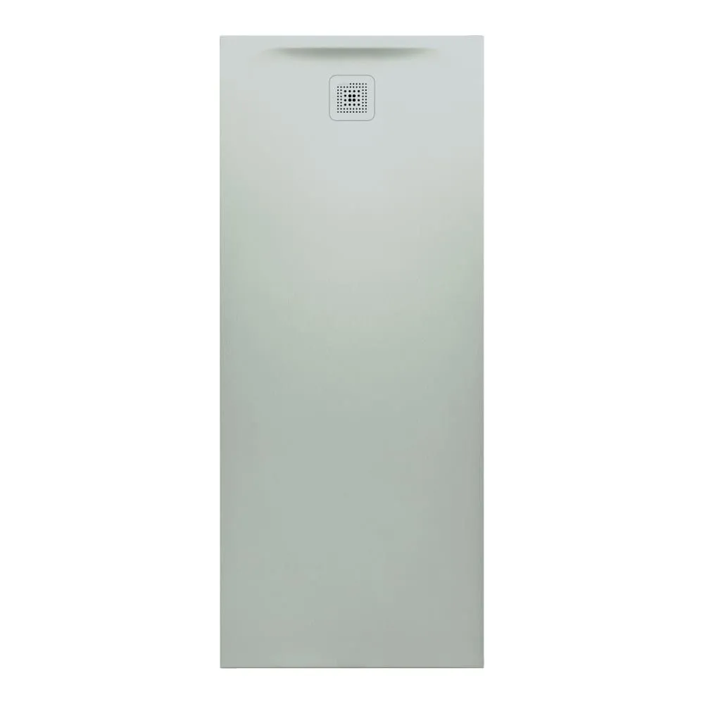LAUFEN PRO Duschwanne, aus Verbundwerkstoff Marbond, superflach, rechteckig, Ablauf an kurzer Seite 1800 x 750 x 46 mm #H2149590770001 - 077 - Hellgrau matt strukturiert