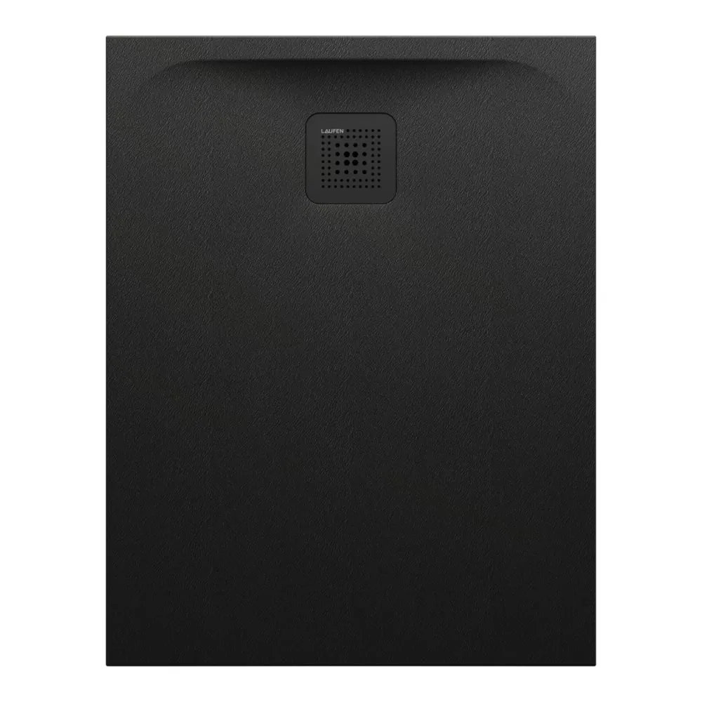 LAUFEN PRO Duschwanne aus Verbundwerkstoff Marbond, rechteckig, super flach, Ablauf an kurzer Seite 900 x 700 x 33 mm #H2169560800001 - 080 - Schwarz