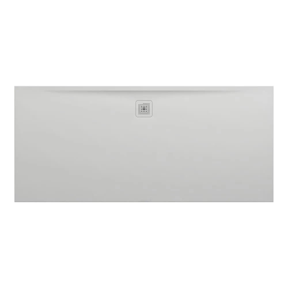 LAUFEN PRO Duschwanne, aus Verbundwerkstoff Marbond, superflach, rechteckig, Ablauf an langer Seite 2000 x 900 x 36 mm #H2159530770001 - 077 - Hellgrau matt strukturiert