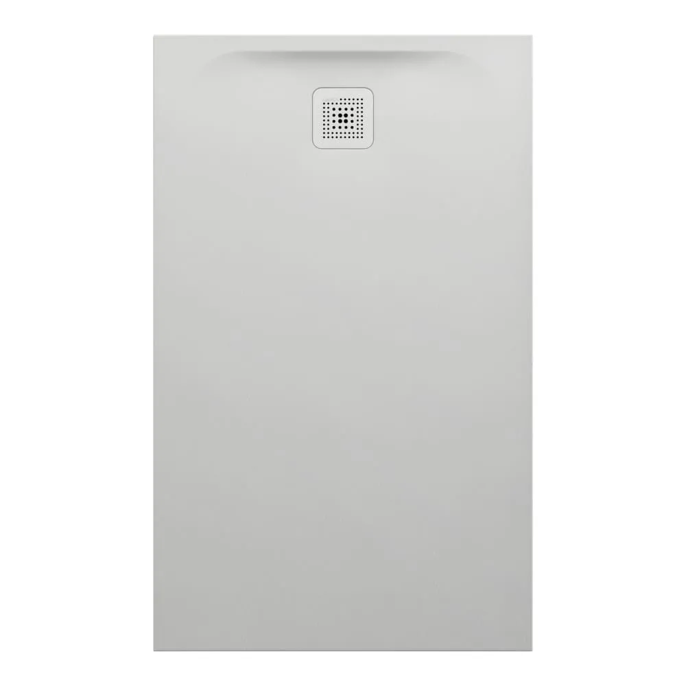 LAUFEN PRO Duschwanne, aus Verbundwerkstoff Marbond, rechteckig, Ablauf an kurzer Seite 1300 x 800 x 42 mm #H2159550770001 - 077 - Hellgrau matt strukturiert