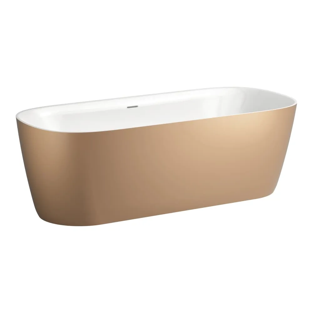 LAUFEN MEDA Freistehende Badewanne, aus Verbundwerkstoff Marbond 1800 x 800 x 590 mm #H2201121900001 - 190 - Kupfer außen/weiß innen