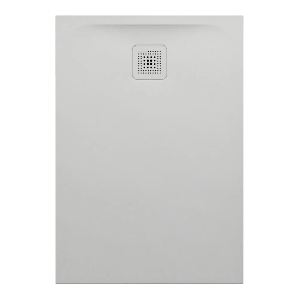 LAUFEN PRO Duschwanne aus Verbundwerkstoff Marbond, rechteckig, super flach, Ablauf an kurzer Seite 1000 x 700 x 33 mm #H2169570770001 - 077 - Hellgrau matt strukturiert