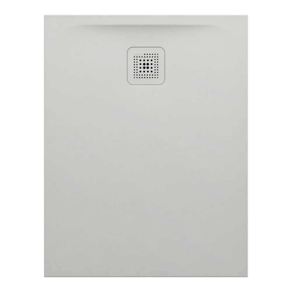 LAUFEN PRO Duschwanne aus Verbundwerkstoff Marbond, rechteckig, super flach, Ablauf an kurzer Seite 900 x 700 x 33 mm #H2169560770001 - 077 - Hellgrau matt strukturiert