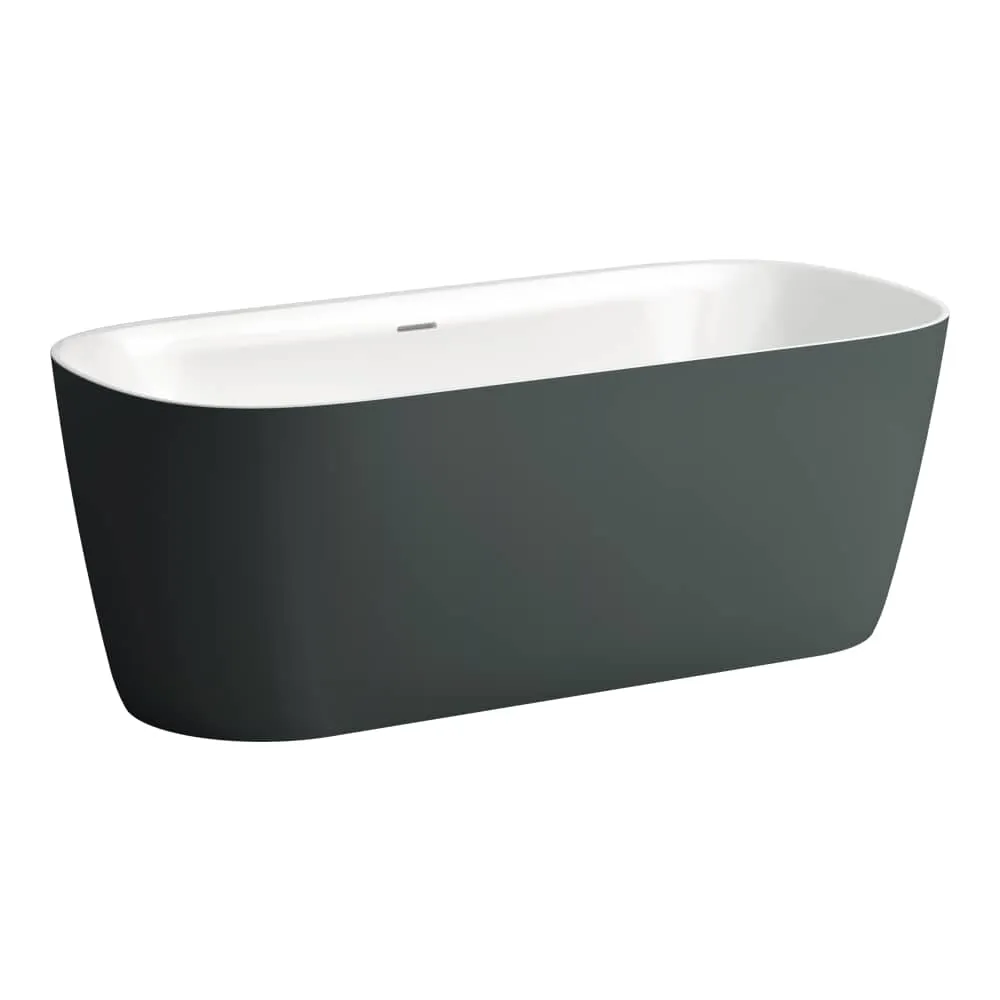 LAUFEN MEDA Freistehende Badewanne, aus Verbundwerkstoff Marbond 1600 x 750 x 590 mm #H2211121670001 - 167 - Verkehrsgrau matt außen/weiß glänzend innen