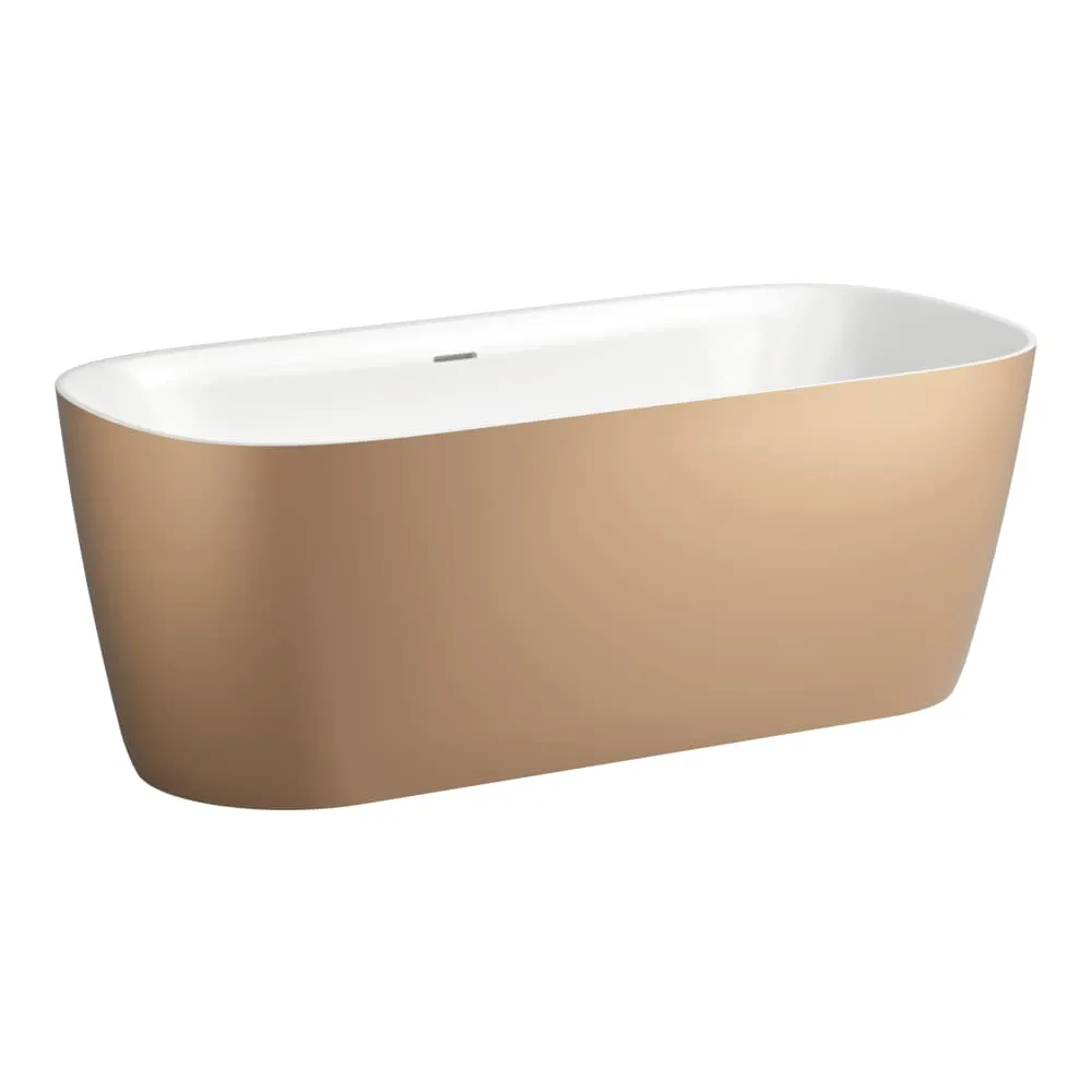 LAUFEN MEDA Freistehende Badewanne, aus Verbundwerkstoff Marbond 1600 x 750 x 590 mm #H2211121900001 - 190 - Kupfer außen/weiß innen
