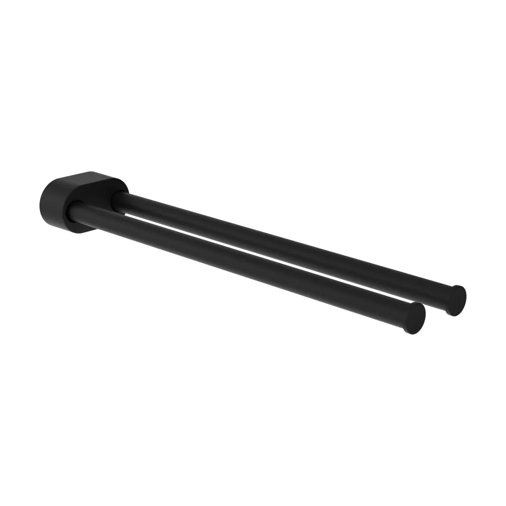 LAUFEN NIARA Schwenkbarer Doppelhandtuchhalter 78 x 402 x 45 mm #H3810611630011 - 163 - PVD Titanschwarz matt