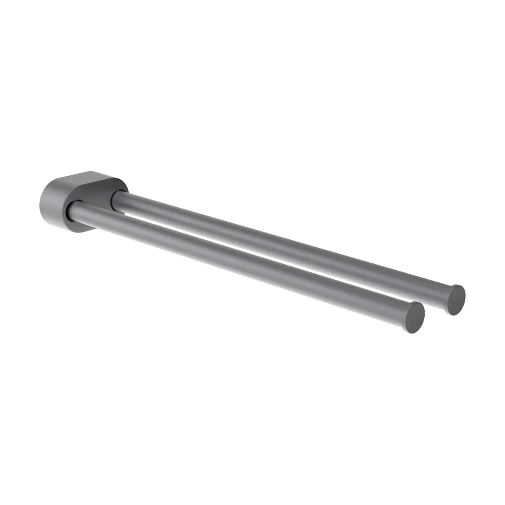 LAUFEN NIARA Schwenkbarer Doppelhandtuchhalter 78 x 402 x 45 mm #H3810611610011 - 161 - Inox look brushed