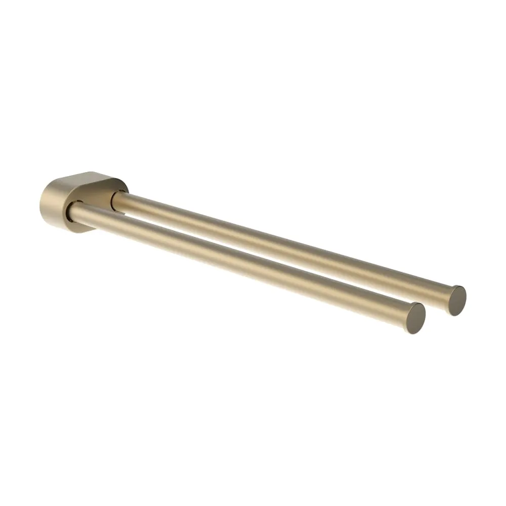 LAUFEN NIARA Schwenkbarer Doppelhandtuchhalter 78 x 402 x 45 mm #H3810611650011 - 165 - Blassgold matt