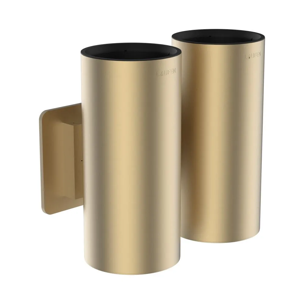 LAUFEN NIARA Doppel-Zahnputzbecherhalter 140 x 85 x 134 mm #H3820611650011 - 165 - Blassgold matt