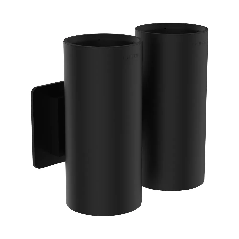 LAUFEN NIARA Doppel-Zahnputzbecherhalter 140 x 85 x 134 mm #H3820611630011 - 163 - PVD Titanschwarz matt