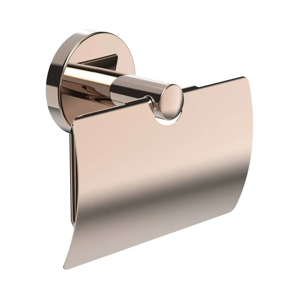 LAUFEN NIARA Papierrollenhalter mit Deckel, Metall, Klebemontage möglich 132 x 65 x 105 mm #H3840621620041 - 162 - Roségold poliert