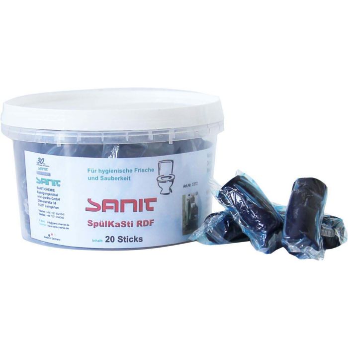 Picture of SANIT flushing sticks 20 pcs. per box 3372 blue
