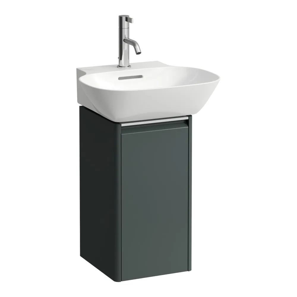 LAUFEN BASE Waschtischunterbau, 1 Tür, Scharnier rechts, 1 Innenablage, passend zu Handwaschbecken unterbaufähig H815301 275 x 295 x 515 mm #H4030121102661 - 266 - Verkehrsgrau
