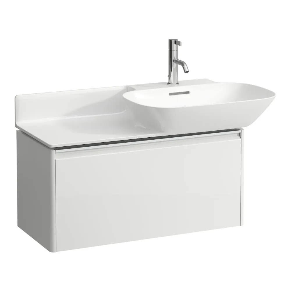 LAUFEN BASE Waschtischunterbau, 1 Schublade, passend zu Waschtischen H813301, H813302 770 x 350 x 360 mm #H4030011102611 - 261 - Weiß glänzend