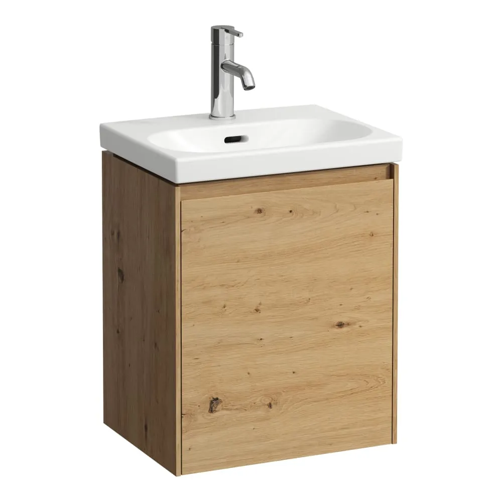 LAUFEN LANI Waschtischunterbau, 1 Tür, Scharnier links, passend zu Handwaschbecken LUA H815081 435 x 340 x 515 mm #H4035011122671 - 267 - Wildeiche