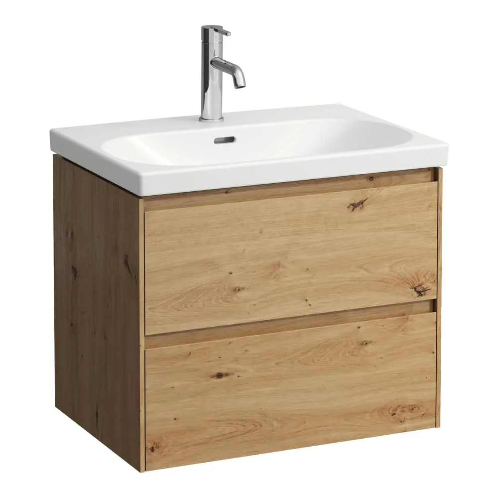 LAUFEN LANI Waschtischunterbau, 2 Schubladen, passend zu Waschtisch LUA H810084 635 x 450 x 515 mm #H4035421122671 - 267 - Wildeiche