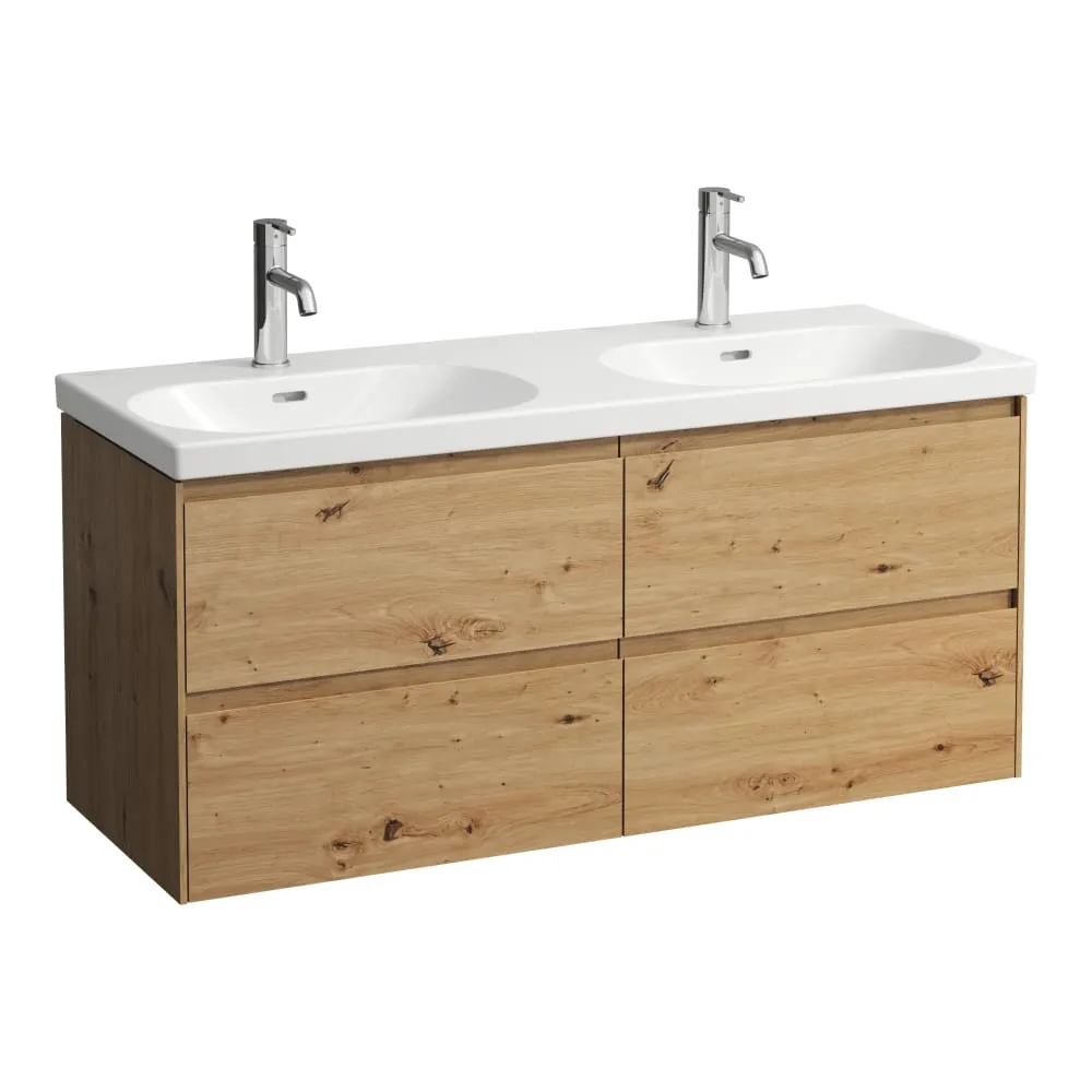 LAUFEN LANI Waschtischunterbau, 4 Schubladen, passend zu Möbelwaschtisch H814081 1180 x 450 x 515 mm #H4035741122671 - 267 - Wildeiche