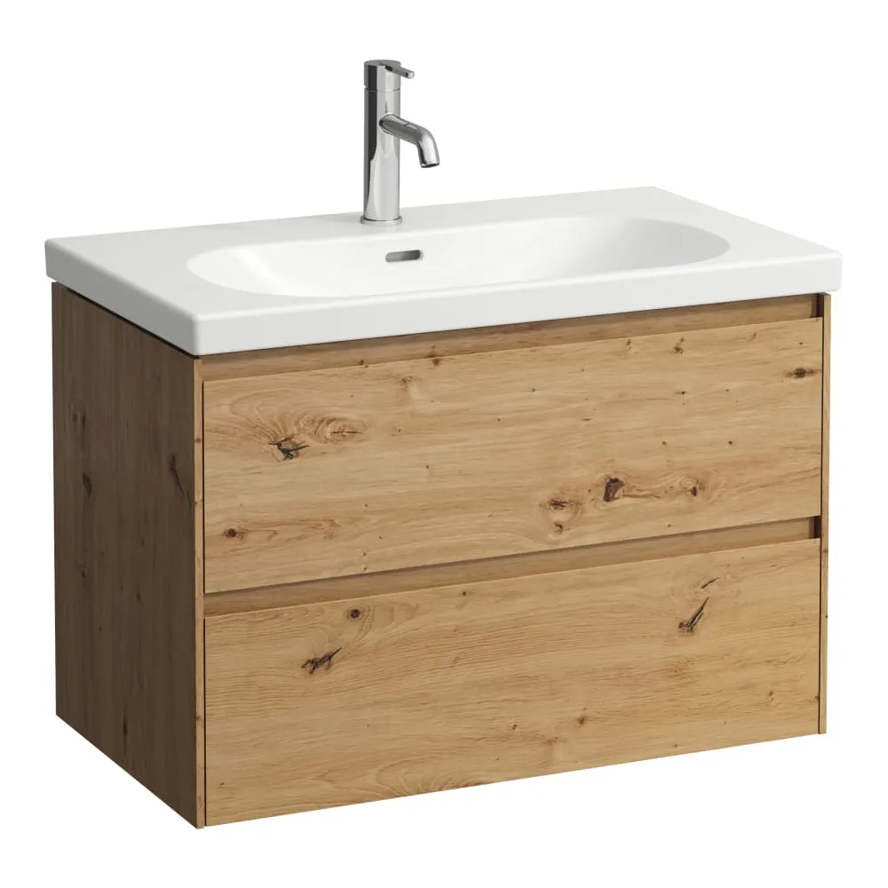 LAUFEN LANI Waschtischunterbau, 2 Schubladen, passend zu Waschtisch LUA H810087 LIVING CITY H817436, Kartell • LAUFEN H810336 785 x 450 x 515 mm #H4035521122671 - 267 - Wildeiche