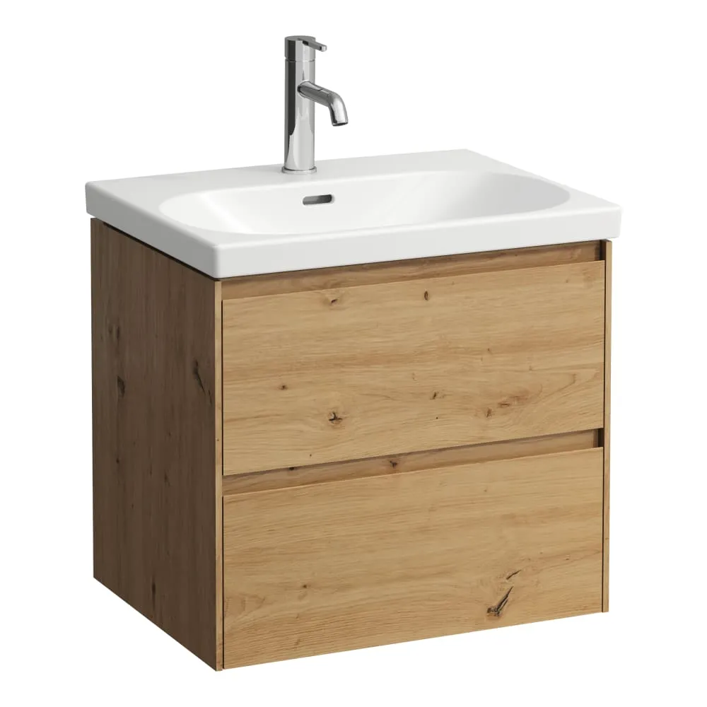 LAUFEN LANI Waschtischunterbau, 2 Schubladen, passend zu Waschtisch LUA H810083, LIVING CITY H817433, Kartell • LAUFEN H810333 585 x 440 x 530 mm #H4035321122671 - 267 - Wildeiche