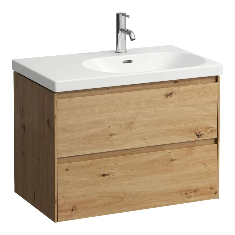 LAUFEN LANI Waschtischunterbau, 2 Schubladen, passend zu Waschtisch LUA H817085 735 x 450 x 515 mm #H4035821122671 - 267 - Wildeiche