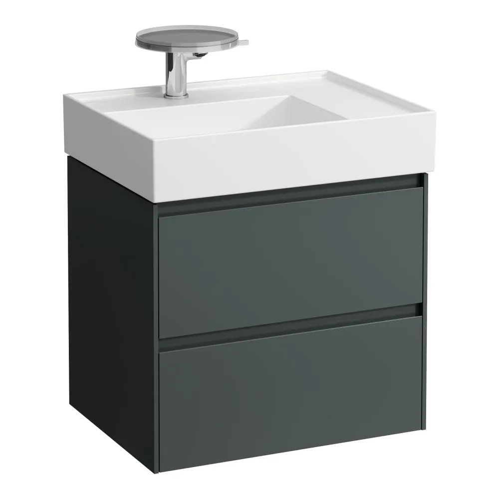 LAUFEN LANI Waschtischunterbau 600, 2 Schubladen, passend zu Kartell • LAUFEN Waschtisch H810334 585 x 450 x 515 mm #H4039321122661 - 266 - Verkehrsgrau
