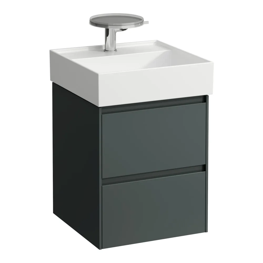 LAUFEN LANI Waschtischunterbau 450, 2 Schubladen, passend zu Kartell • LAUFEN Waschtisch H815331 435 x 450 x 515 mm #H4039221122661 - 266 - Verkehrsgrau