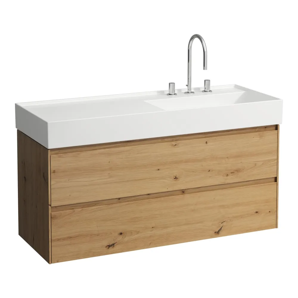 LAUFEN LANI Waschtischunterbau 1200, 2 Schubladen, passend zu Kartell • LAUFEN Waschtisch H813333 1180 x 450 x 515 mm #H4039821122671 - 267 - Wildeiche