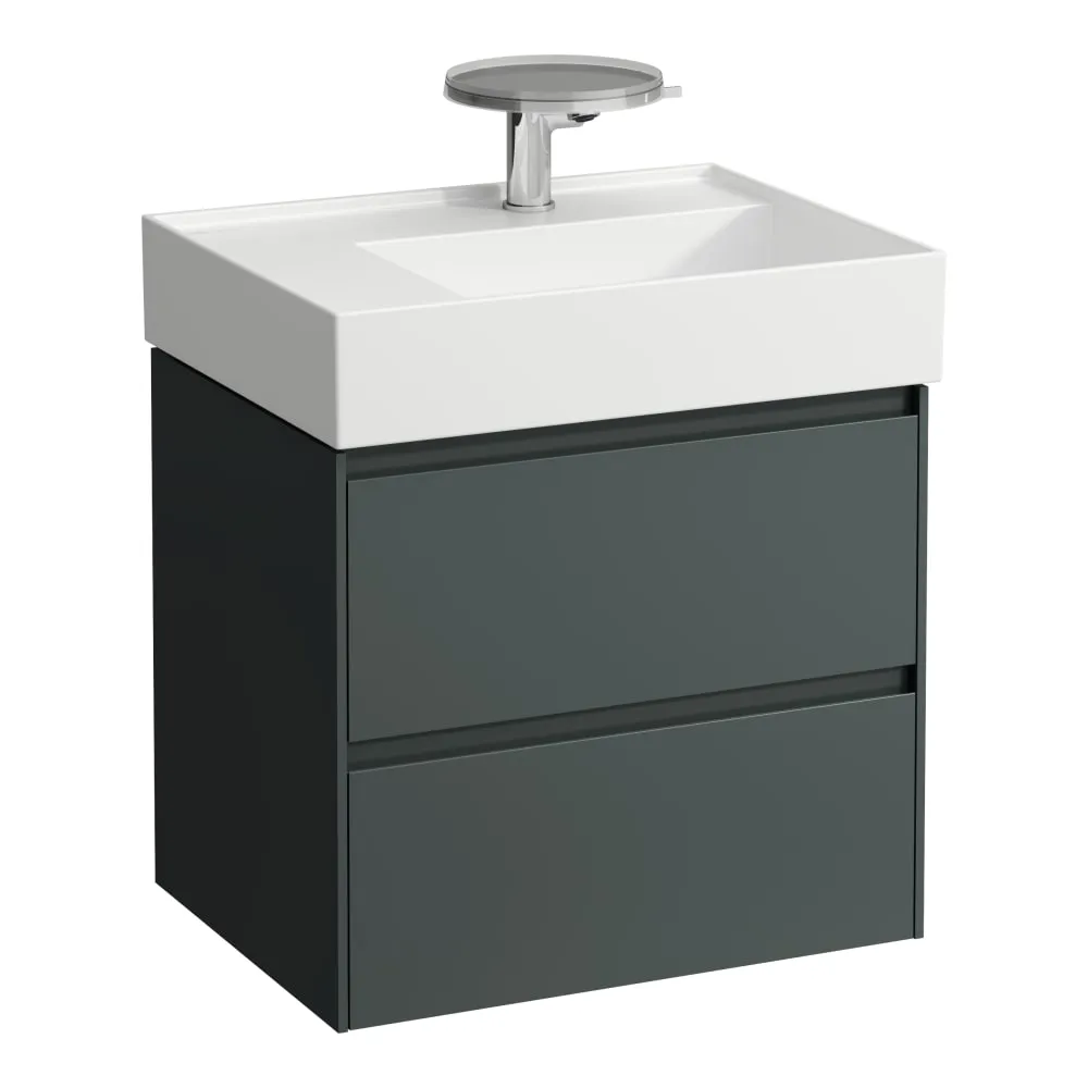 LAUFEN LANI Waschtischunterbau 600, 2 Schubladen, passend zu Kartell • LAUFEN Waschtisch H810335 585 x 450 x 515 mm #H4039421122661 - 266 - Verkehrsgrau